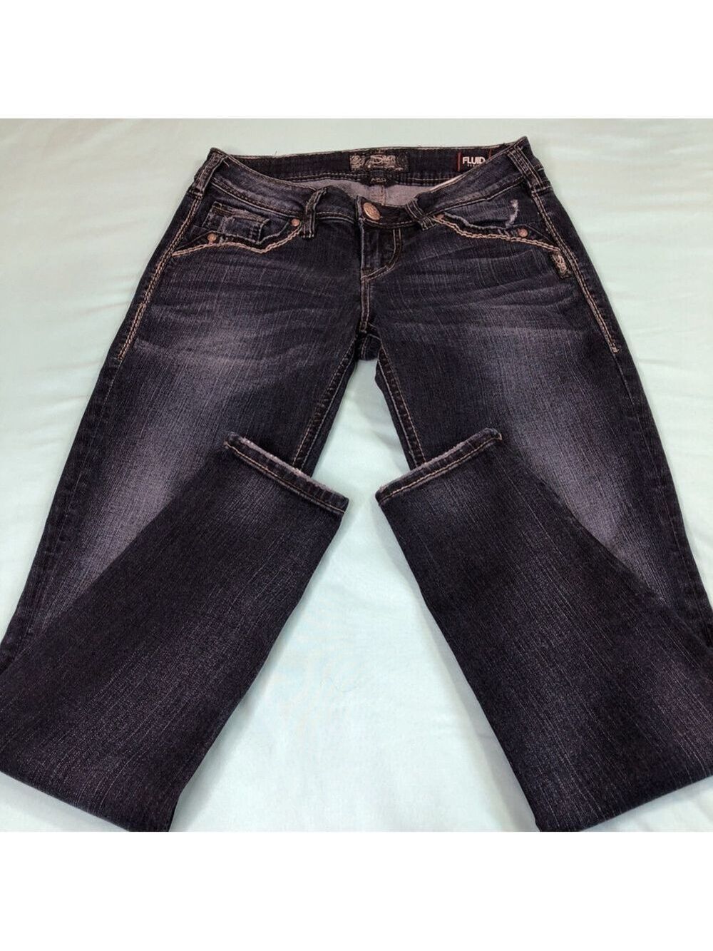 Size 27 Silver Jeans Women’s Denim Aiko Mid Skinny 1/4 Zip Ankle Distressed CN